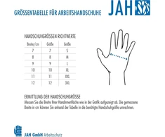 Jah N-pu-3 nailono smulkaus mezgimo pirštinės su Pu danga, 12 porų, plonos pilkos spalvos, dydis 8