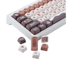 Jaketsai Moa profilio Pbt klavišų dangteliai 60 procentų, 136 klavišai, individualizuotas dažų sublimacijos Ansi išdėstymo klavišų dangtelių rinkinys, suderinamas su Cherry Mx jungiklių mechanine klaviatūra