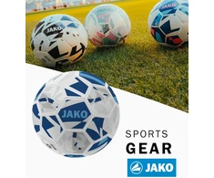 Jako Futsal Play kamuolys, balta/tamsiai mėlyna/žydra, 4