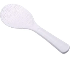 Japoniško stiliaus ryžių šaukštas, 19.5cm, baltas