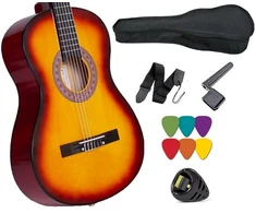 Jasmin Craftman klasikinė akustinė gitara 4/4 kairiarankiams, visas komplektas *44