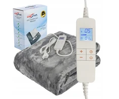 Jata Didelis 180x160 Matmay pliušinis elektrinis pledas su Lcd pulteliu, laikmačiu, 160w