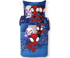 Jay Franco Marvel Spidey and His Super Friends Vroom viengulės patalynės užvalkalų komplektas su pagalvės užvalkalu 80 x 80 cm, 100% medvilnė, šilta Marvel patalynė