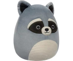 Jazwares Squishmallows pliušinis žaislas Rocky, pilkasis meškėnas, 20 cm, minkšti žaislai
