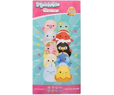 Jazwares Squishville Sqm0447 - 10 šventinių super minkštų mini Squishmallows 5 cm pliušinių figūrėlių rinkinys