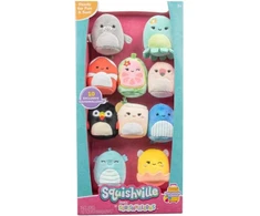 Jazwares Squishville Sqm0447 - 10 šventinių super minkštų mini Squishmallows 5 cm pliušinių figūrėlių rinkinys