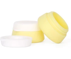 Jcsmartec 4 silikoninių kremų indeliai (10 ml + 20 ml) mieli daugkartiniai nepralaidūs indai su sandariu dangteliu paakių, veido, rankų kremui su mažomis mentelėmis – idealiai tinka kelionėms