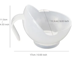 Jeeshan 600 ml/20 oz didelis dubuo sriubai su rankena, skirtas suaugusiems, dubenys su siurbtukais, tinkami naudoti mikrobangų krosnelėje, savaiminio maitinimo dubuo vyresnio amžiaus žmonėms, sergantiems Parkinsono liga ar patyrusiems insultą