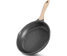 Jeetee aliumininė keptuvė 28 cm, keptuvė su nelimpančia danga, indukcinė, dujinė, didelė, tvirta ir patvari, indukcinė keptuvių rinkinys su rankena, be Pfoa (pilka)