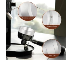 Jenniehome kavos dozavimo žiedas 58 mm espresso dozavimo žiedas aliuminio kavos dozavimo piltuvėlis portafilter kavos dozavimo žiedas suderinamas su rancilio silvia, bezzera bz10