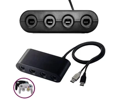 Jerilla Ngc valdiklio adapteris, skirtas Gamecube valdikliams, konverteris palaiko 4 Gc valdiklius, suderinamas su Nintendo Wii U/switch Konsole/pc