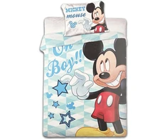 Jerry Fabrics Disney Mickey Mouse kūdikio reversible patalynės komplektas 100 x 135 cm 100% medvilnė (m05)