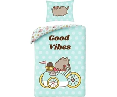 Jerry Fabrics Pusheen patalynės komplektas, 100% medvilnė, antklodės užvalkalas 140 x 200 cm + pagalvės užvalkalas 70 x 90 cm