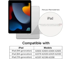 Jetech dėklas Ipad 10.2" (9/8/7 kartos) su pieštuko laikikliu, skaidrus