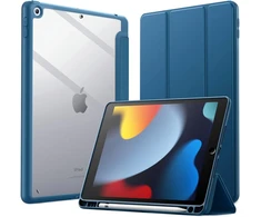 Jetech dėklas Ipad 10.2" (9/8/7 kartos) su pieštuko laikikliu, skaidrus