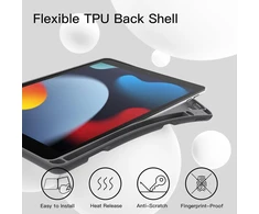 Jetech dėklas Ipad 10.2" su pieštuko laikikliu, automatinis miego/žadinimo režimas