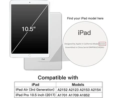 Jetech dėklas Ipad Air 3 / Pro 10.5 su pieštuko laikikliu, skaidrus