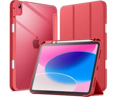 Jetech dėklas, skirtas Ipad (a16) 11-osios/10-osios kartos (2025/2022) su rašiklio laikikliu, skaidrus apsauginis galinis dėklas, plonas stovas, smūgiams atsparus planšetinis kompiuteris (arbūzo spalvos)