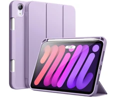 Jetech dėklas, skirtas ipad mini (a17 pro, 2024 m. modelis, 7-oji karta) / mini 6 (2021 m. modelis, 6-oji karta) su pieštuko laikikliu, plonas planšetinio kompiuterio apsauginis dėklas su minkštu tpu galiniu dangteliu (šviesiai violetinis)