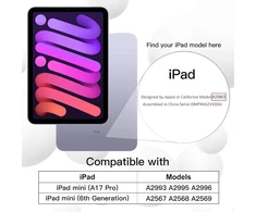 Jetech dėklas, skirtas ipad mini (a17 pro, 2024 m. modelis, 7-oji karta) / mini 6 (2021 m. modelis, 6-oji karta) su pieštuko laikikliu, plonas planšetinio kompiuterio apsauginis dėklas su minkštu tpu galiniu dangteliu (šviesiai violetinis)