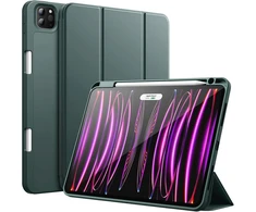 Jetech dėklas, skirtas Ipad Pro 11 colių (2022/2021/2020 modelis) su pieštuko laikikliu, palaiko 2 kartos pieštuko įkrovimą, plonas planšetinio kompiuterio apsauginis dėklas su minkštu Tpu galiniu dangteliu (vidurnakčio žalias)
