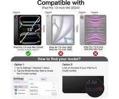 Jetech dėklas, skirtas ipad pro 13 colių m4 (2024) su rašiklio laikikliu, skaidrus permatomas galinis dangtelis, plonas stovas, atsparus smūgiams planšetinio kompiuterio dėklas, automatinis pažadinimas/užmigdymas (space pilkas)