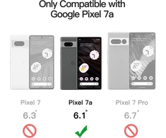 Jetech Matinis dėklas Google Pixel 7a 6.1" 2023, juodas
