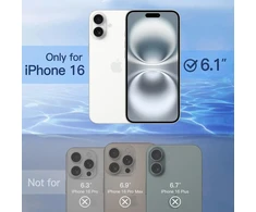 Jetech privatumo apsauginis stiklas, skirtas iphone 16 6.1 colio ekranui su kameros apsauga, apsaugantis nuo šnipinėjimo grūdintas stiklas, lengvas montavimas, 2 vnt.