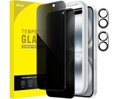 Jetech privatumo apsauginis stiklas, skirtas iphone 16 6.1 colio ekranui su kameros apsauga, apsaugantis nuo šnipinėjimo grūdintas stiklas, lengvas montavimas, 2 vnt.