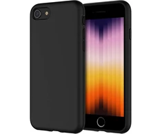 Jetech silikoninis dėklas, skirtas iphone se 2022/2020 (3-iosios/2-osios kartos), 4,7 colio, viso korpuso apsauga, minkštas telefono dėklas, atsparus smūgiams, su mikropluošto pamušalu (juodas)