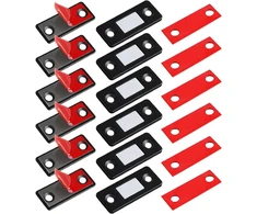Jiayi magnetiniai fiksatoriai spintelėms, stiprūs magnetai, 6 vnt., durų magnetai, lipnūs stalčiai, magnetiniai baldai durims, magnetiniai spintelių magnetai spintelėms, durims, baldų magnetai, baldų magnetinis durų pritraukėjas, juodi