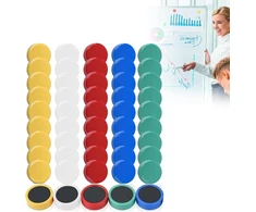 Jimkply 50 magnetų rinkinys, 2 cm magnetai magnetinei lentai, spalvingi stiprūs magnetai, maži, magnetai mokyklai, namams, biurui (5 spalvos)