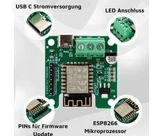 Jiotty wled led juostos usb valdiklis | ws2812 | išmanieji namai | iot | esp8266 su įdiegta wled | suderinamas su home assistant | led juostoms