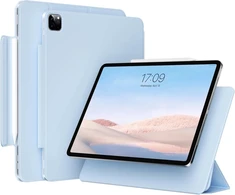 Jksml Magnetinis dėklas, skirtas Ipad Pro 11 colių M4 (2024), plonas trigubas sulankstomas stovas, palaiko Pieštukas Pro/usb-c ir automatinį miego/budėjimo režimą, neslystantis ir atsparus įbrėžimams Pu odos, žydros spalvos