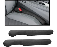 Jnnj 2 vnt. sėdynės tarpelio užpildas automobiliui, audinys sėdynės tarpelio užpildui, dirbtinės odos sėdynės tarpelio užpildas automobiliui, visureigiui, sunkvežimiui (juodas)