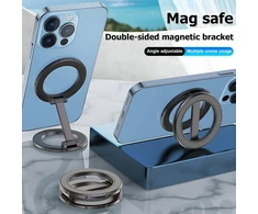 Jnnj magnetinis telefono laikiklis, dviejų galvučių automobilinis, 360° pasukamas magnetinis telefono laikiklis, sulankstomas telefono laikiklis, automobilinis, universalūs vidaus aksesuarai, dekoracija prietaisų skydeliui (sidabrinis)