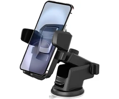Jnnj Stiklinis automobilinis telefono laikiklis ant prietaisų skydelio, telefono laikiklis, prietaisų skydelio stiklas, telefono laikiklis su siurbtuku ant prietaisų skydelio, automobilinis telefono laikiklis - itin stiprus siurbimo galia (sidabrinis)