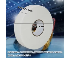 Jortmrd 2 ritiniai ledo ritulio juostos, 25 m x 25 mm, lipni ledo ritulio juosta, neslystanti ledo ritulio raketės juosta, ledo ritulio lazdos juosta ledo ritulio lazdoms, teniso raketėms, badmintonui, juoda, balta