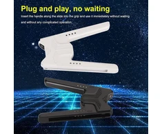Joycon įkrovimo rankena, skirta ns switch ir oled modeliui, nešiojamas v formos joycon valdiklio įkroviklis su led indikatoriumi ir įkrovimo laidu, galima žaisti įkraunant, juodas