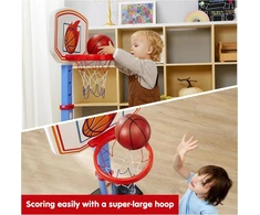 Joyin vaikiškas krepšinio lankas, mini krepšinio lankas, lauko, vidaus su stovu, reguliuojamas aukštis 75–105 cm, vidaus krepšinio lankas kambariui, žaislas, berniukams ir mergaitėms, 3 4 5 6 7 8 metų