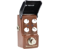 Joyo jf-323 wooden acoustic simulator mini gitaros efektų pedalas ironman ruda