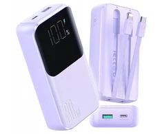 Joyroom 30w Power Bank 10000mah su integruotais Lightning/usb-c kabeliais