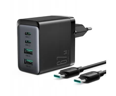 Joyroom Gan 67w tinklo įkroviklis 2x Usb, 2x Usb C Qc Pd + 100w kabelis 1,2m