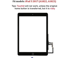Jpung skaitmenintuvas, skirtas Ipad 5 ekrano stiklo jutikliniam ekranui (a1822 A1823) 9,7 colio 2017 m., skirtas tik 5-os kartos ekrano pakeitimui, su pagrindiniu mygtuku (be Touchid), ekrano pakeitimo įrankių komplektas