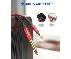 Jsaux 3.5mm į 6.35mm Stereo Garso Kabelis, 1.2m, Nailoninis Pynimas