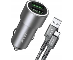 Jsaux Automobilinis Usb įkroviklis 36w/12v Dual Qc3.0 Greitas įkrovimas Usb-c 1 m
