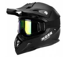 Junior motociklininko cross šalmas Horn Quad + akiniai Xs (ys 48-49cm)