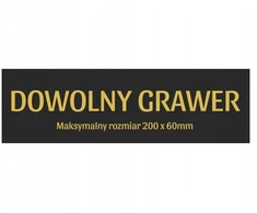 Juoda graviruota lentelė Auksiniu graviravimu max. 20x6cm dovana ant durų