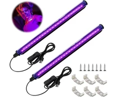 Juoda šviesa Uv 5 W, 2 vnt. Usb juodos šviesos lempų rinkinys, nešiojama juoda šviesa Led, 48 Led juodos šviesos juosta, juodos šviesos Led juosta diskotekai, Helovino dekoracija, vakarėlio reikmenys, scenos apšvietimas