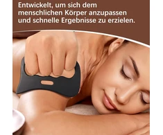 Juodas gua sha grandiklis gua sha nerūdijančio plieno viso kūno celiulito masažas limfodrenažinis masažuoklis fascia įrankis trynimui kojoms, nugarai, veidui, kaklui, raumenų atpalaidavimui ir skausmo malšinimui